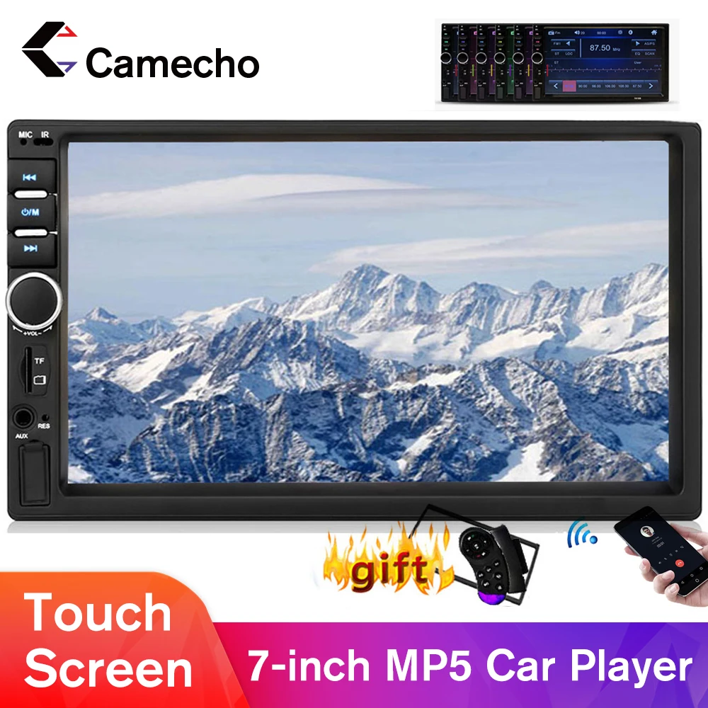 Автомагнитола Camecho 2 din с Bluetooth мультимедийный плеер Mirrorlink 7 &quotHD MP5 сенсорным