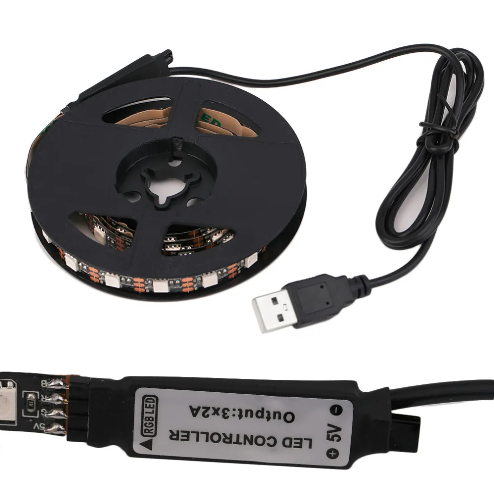 Не-водонепроницаемый 5V 5050 RGB пульт дистанционного управления с USB светодиодный свет шнура гибкий сад супер яркий Сказочный декоративный светильник