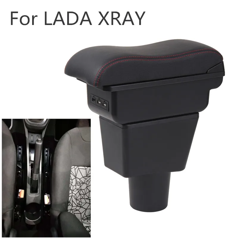 Для LADA XRAY подлокотник коробка LADA XRAY Универсальный центральный автомобильный подлокотник для хранения коробка Подстаканник Пепельница Модификация аксессуары
