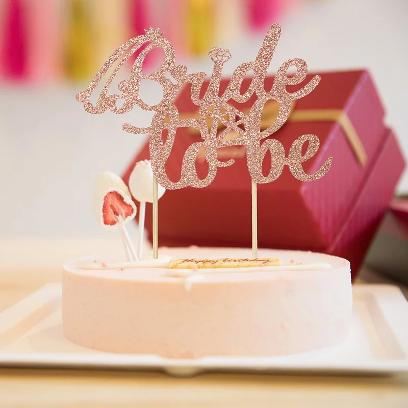 2 шт., розовое золото, украшение для свадебного торта, украшения для свадьбы, дня рождения, вечеринки