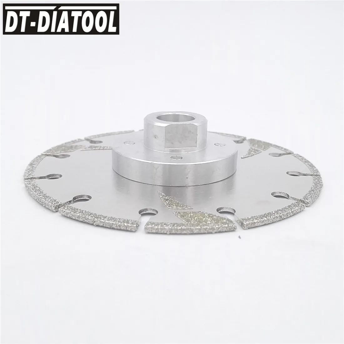 DT-DIATOOL 2 шт. M14 резьба 4,5 дюйма/115 мм Гальваническое усиленное алмазное режущий и шлифовальный диск с двусторонним покрытием пильный диск