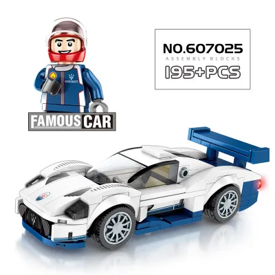 10 шт SD607017 Racing Veyron SF16-H AMG-GT3 M-7205 конструкторных блоков, Детские кубики Детский подарок развивающие детские игрушки - Цвет: SD607025