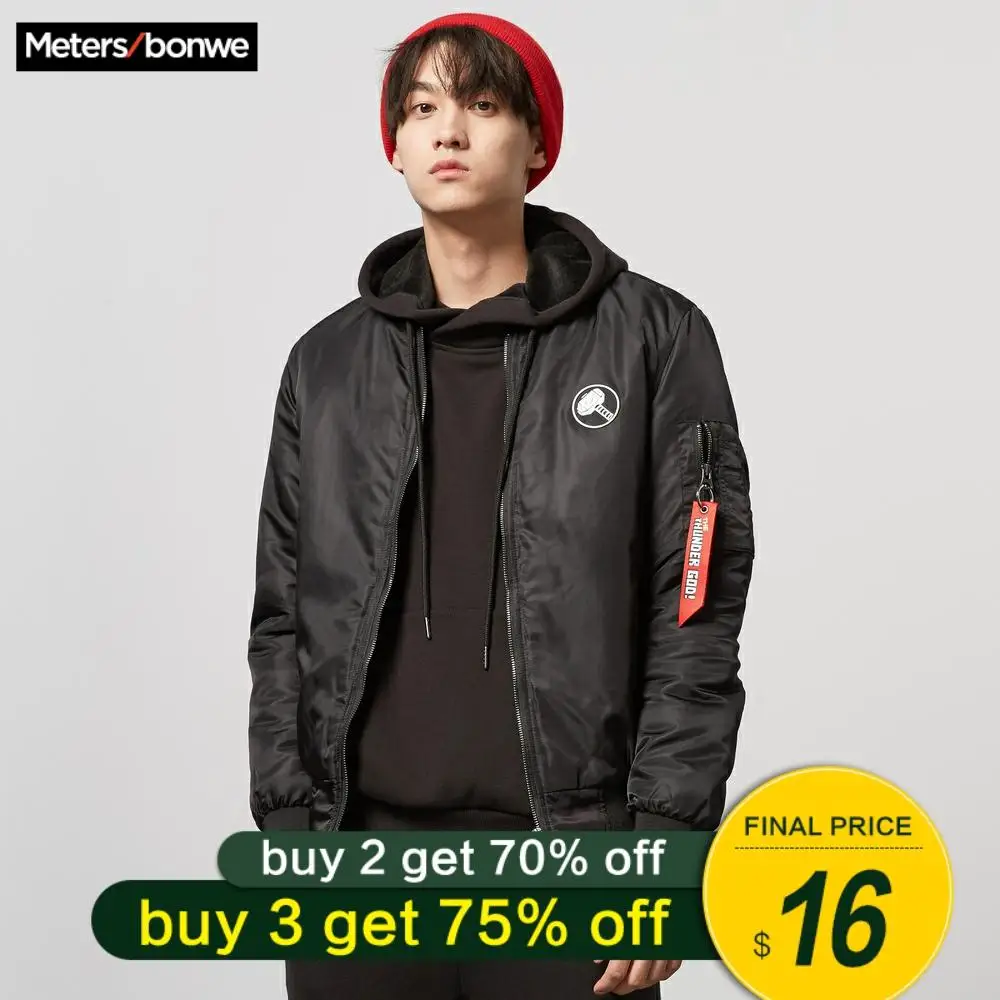 

METERSBONWE New Winter Parka Male Pilot Cotton Jacket Trend Korean Version Clothes