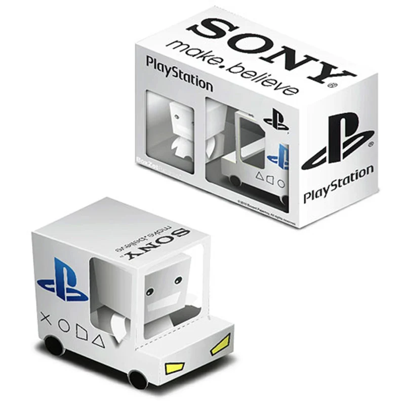 PS4 PS5 Van Car Box Cubee Ornaments Folding 3D Paper Model Papercraft DIY Kids Adult Handmade Craft Toys ER-047