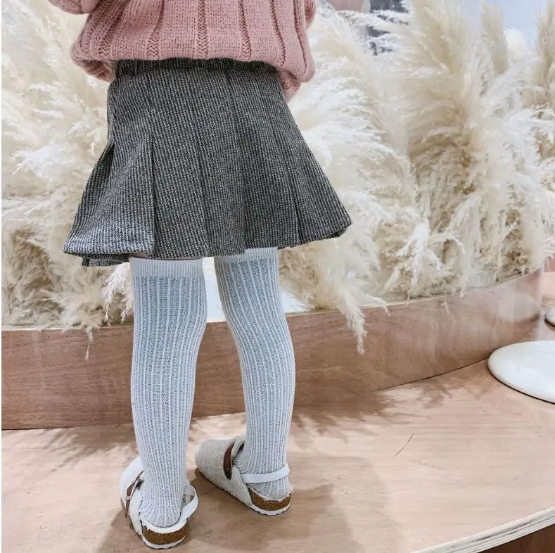new wholesale girls plaid draped skirt autumn winter fashion girls skirts 1-6 years