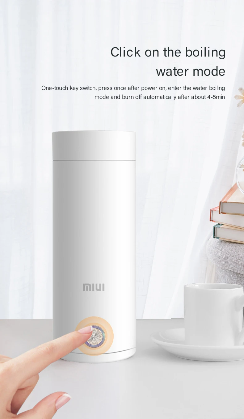 300ml Portable Electric KettlesThermal Cup Make tea Coffee Travel Boil water Keep warm Smart Water Kettle Kitchen Appliances