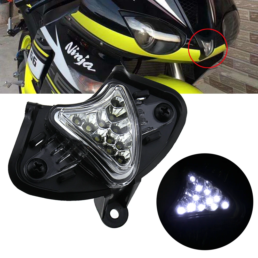 Для KAWASAKI ZX-6R ZX6R 2007 2008 передсветильник фара противотуманная передняя светодиодная