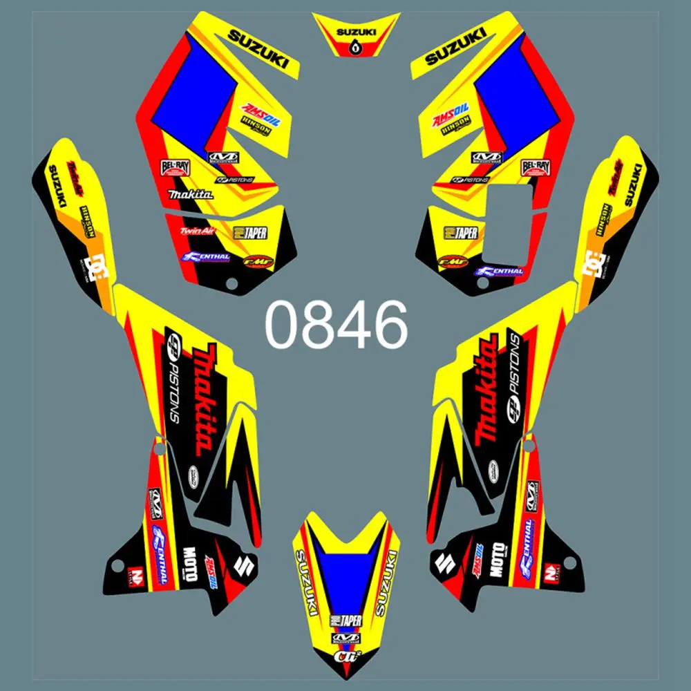 

New Full Graphics Decals Stickers Custom Number Name Glossy Bright Stickers Waterproof for Suzuki LTR 450 ATV