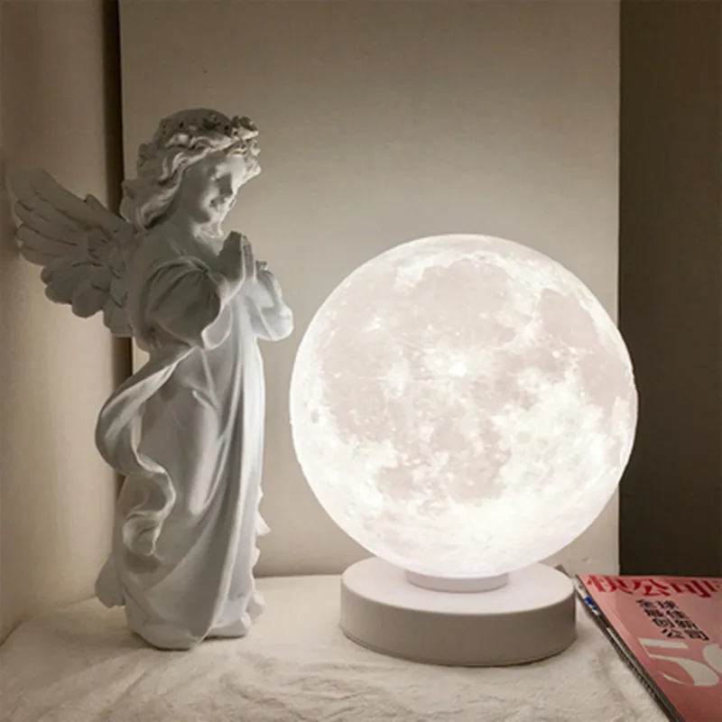 

Levitating 3D Moon Lamp 360 rotated Wooden Base 10cm Night Lamp Floating Romantic Light Home Decoration for Bedroom