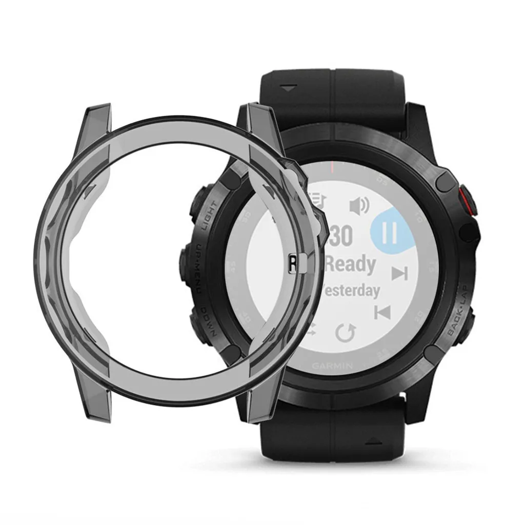 Защитный чехол для Garmin Fenix 5X Smart Watch ультра-тонкий прозрачный чехол из материала tpu сменная пленка защитная оболочка 19Aug