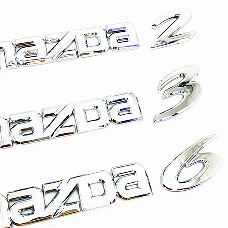 Серебряный Хром ABS 3D стикер для автомобиля Стайлинг Mazda 2 3 6 задний багажник значок