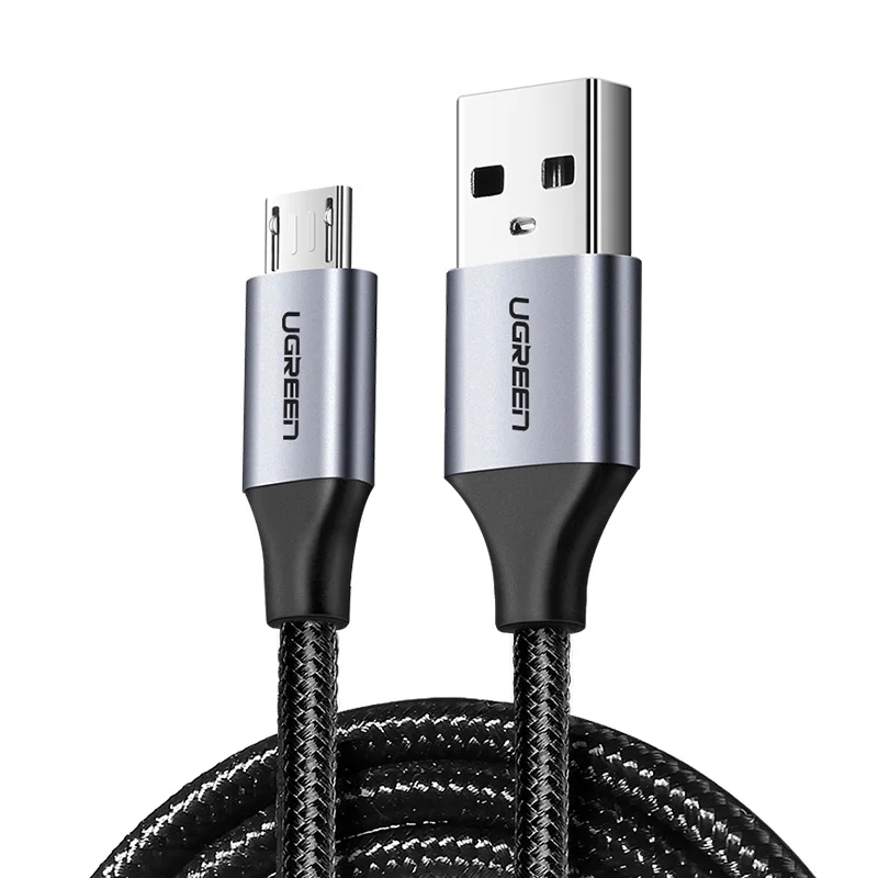 Кабель USB Ugreen для передачи данных на Android быстрая зарядка с MicroUSB Samsung Xiaomi HTC