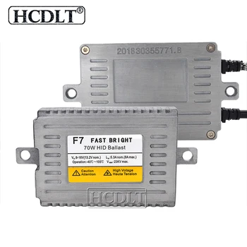 

HCDLT 2PCS 70W HID Slim Ballast AC 12V DLT F7 Fast Bright Digital Xenon HID Reactor For Car Headlight Bulb H1 H3 H7 H11 Kit