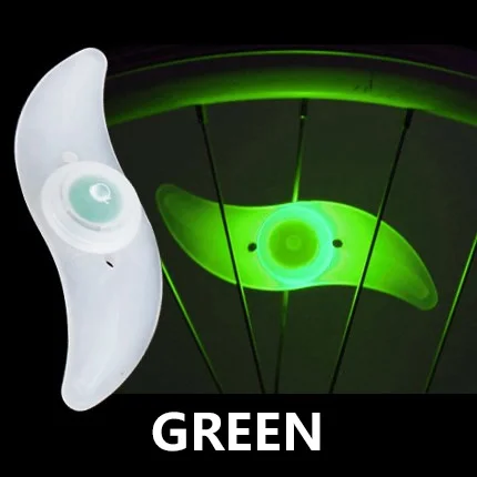 Green 1 шт. светодиодный светильник для велосипеда Ива Форма колеса спица лампа водонепроницаемый Велоспорт Ночная Предупреждение езда Аксессуары для велосипеда - Цвет: Green