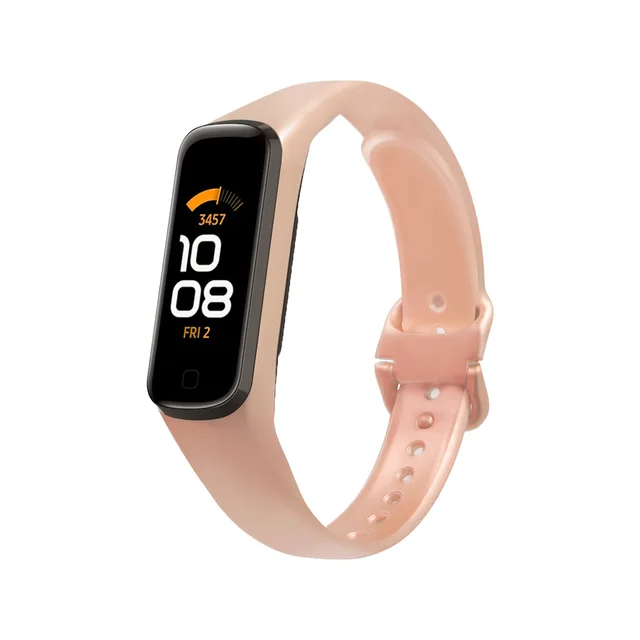 Silicone Sport Band Strap For Samsung Galaxy Fit 2 SM-R220 Watch Bracelet Replacement Watchband Correa For Samsung Galaxy Fit2 Rose Gold