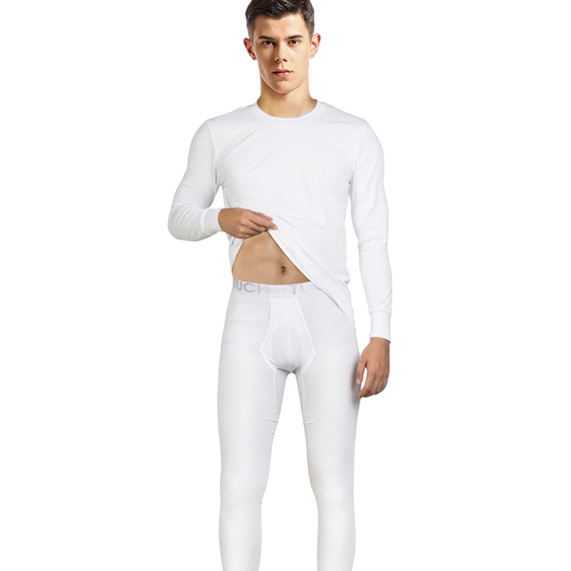 Mens Cotton Long Johns Set Winter Thermal Underwear Sets Pajamas Elastic Stretch Men Warm Thermo Underwear Male Plus Size 2529 long johns underwear