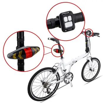 

USB Rechargeable Bicycle Steering Lights Wireless Remote Control Bicycle Tail Lights flashlight for bicycle