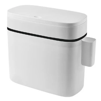 

Trash Can with Lid Home Living Room Press Lid Toilet Paper Basket