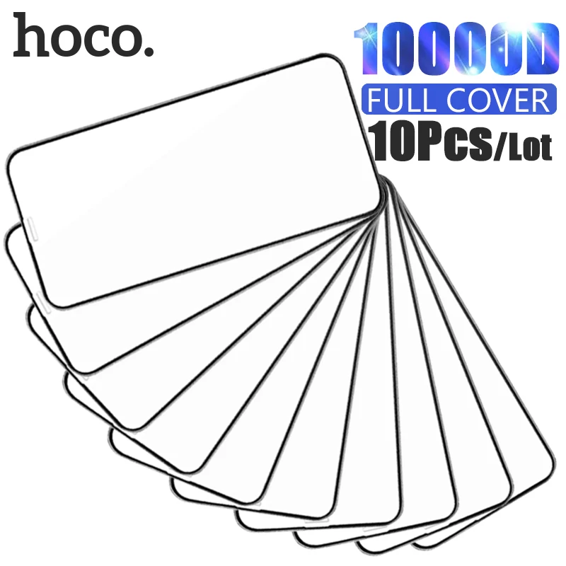 (10pcs/lot) HoCo 3D Full Cover Protective Tempered Glass for iPhone 11 Pro X XR XS Max Screen Protector Film For iPhone7 8 Plus