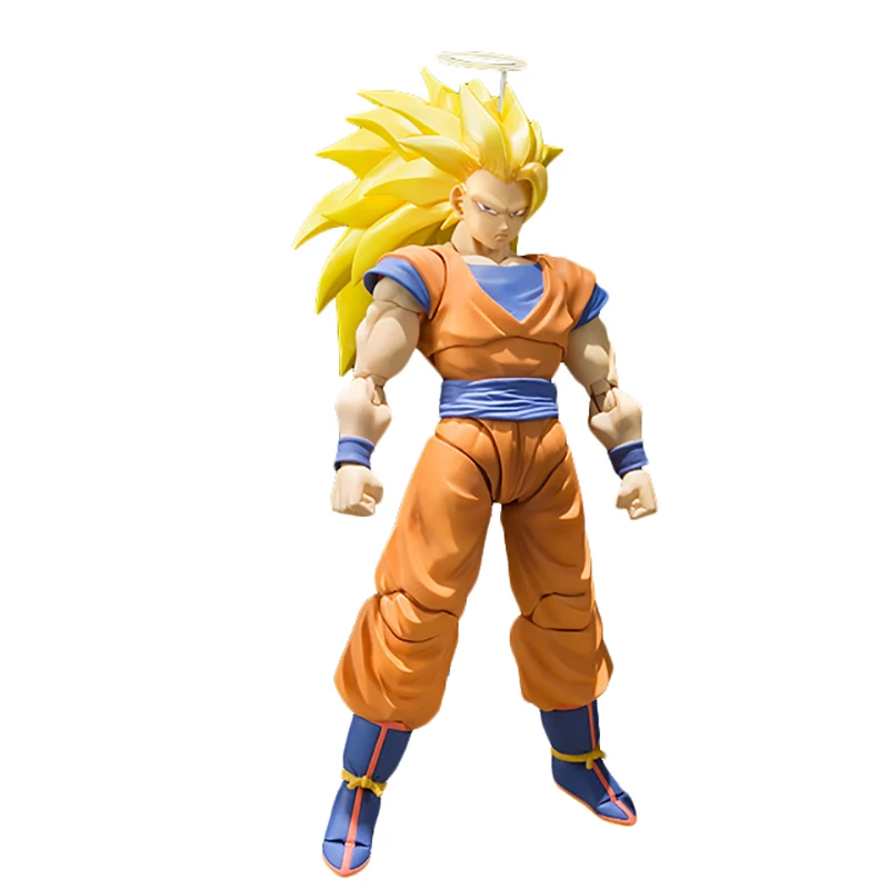 Dragon Ball Z Сон Гоку Супер Saiyan 3 Аниме фигурки 16 см Модель КО СВЧ подвижные суставы