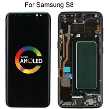 Original For Samsung Galaxy S8 LCD With Frame Super Amoled G950F G950U Touch Screen S8 Plus G955F G955U Touch Screen Assembly