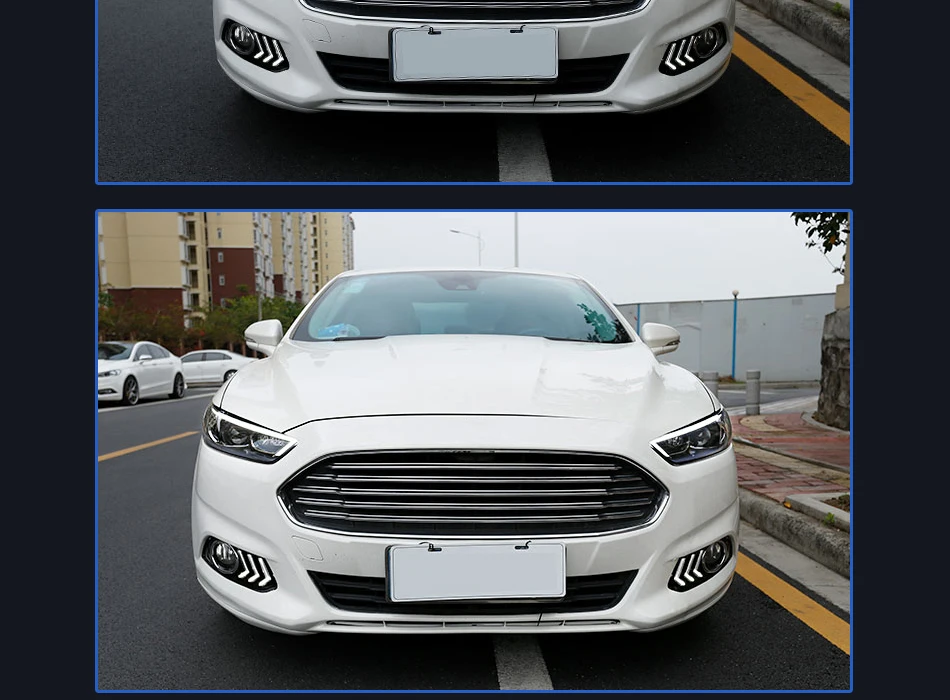 Автомобильный Стайлинг для Ford Fusion фары 2013- светодиодный налобный фонарь Dynami DRL сигнал Hella 5 Биксеноновые линзы проектора Hid D2H