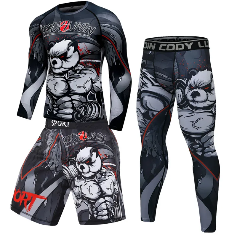 Мужская футболка и брюки для MMA бокса Муай Тай брикет Boxeo спортивные костюмы