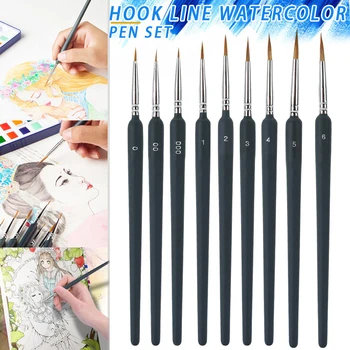 

9pcs/set Miniature Paint Brush Set Fine Detail Art Oil Painting Watercolor Brush Set KQS8
