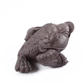

Three-legged golden toad tea pet town house lucky money tea set decoration large boutique tea play