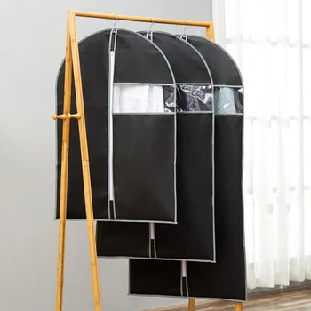 

Clothes Anti Dust Cover Non Woven Fabric Pack Case Closet Hanging Coat Suit Garment Protect Wrap Storage Bag Wardrobe Organizer