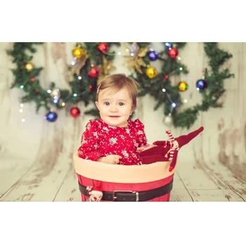

2020 Newborn Photography Props Christmas Bucket Woven Basket Baby Photo Shoot Container Frame Studio Baby Full Moon Photo