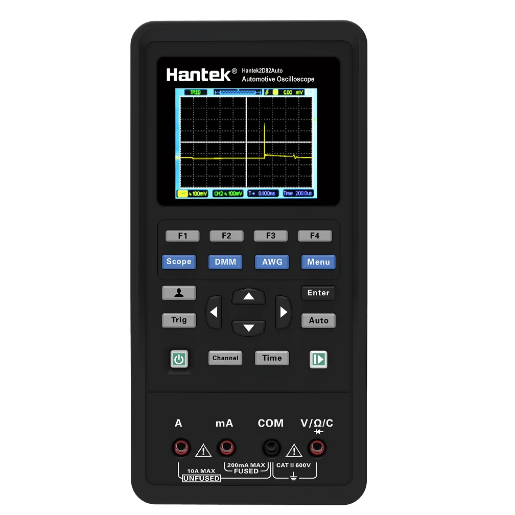  Portable oscilloscope HANTEK OSCILLOSCOPE 2D82 4 in 1 car tester Multimeter and Signal simulator fu