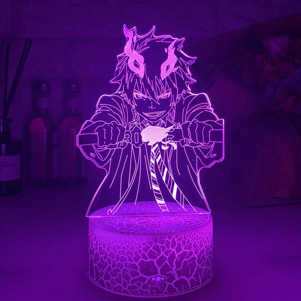 New 3d Led Light Anime Blue Exorcist Rin for Bedroom Decor Night Light Kids Brithday Gift Manga Room Desk 3d Lamps Blue Exorcist night lamp for bedroom