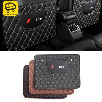 

CARMANGO for Audi Q7 4M 2016 2017 2018 Car Care Seat Back Protector Cover Leather Anti-Kick Mat Pad Interior Accessories