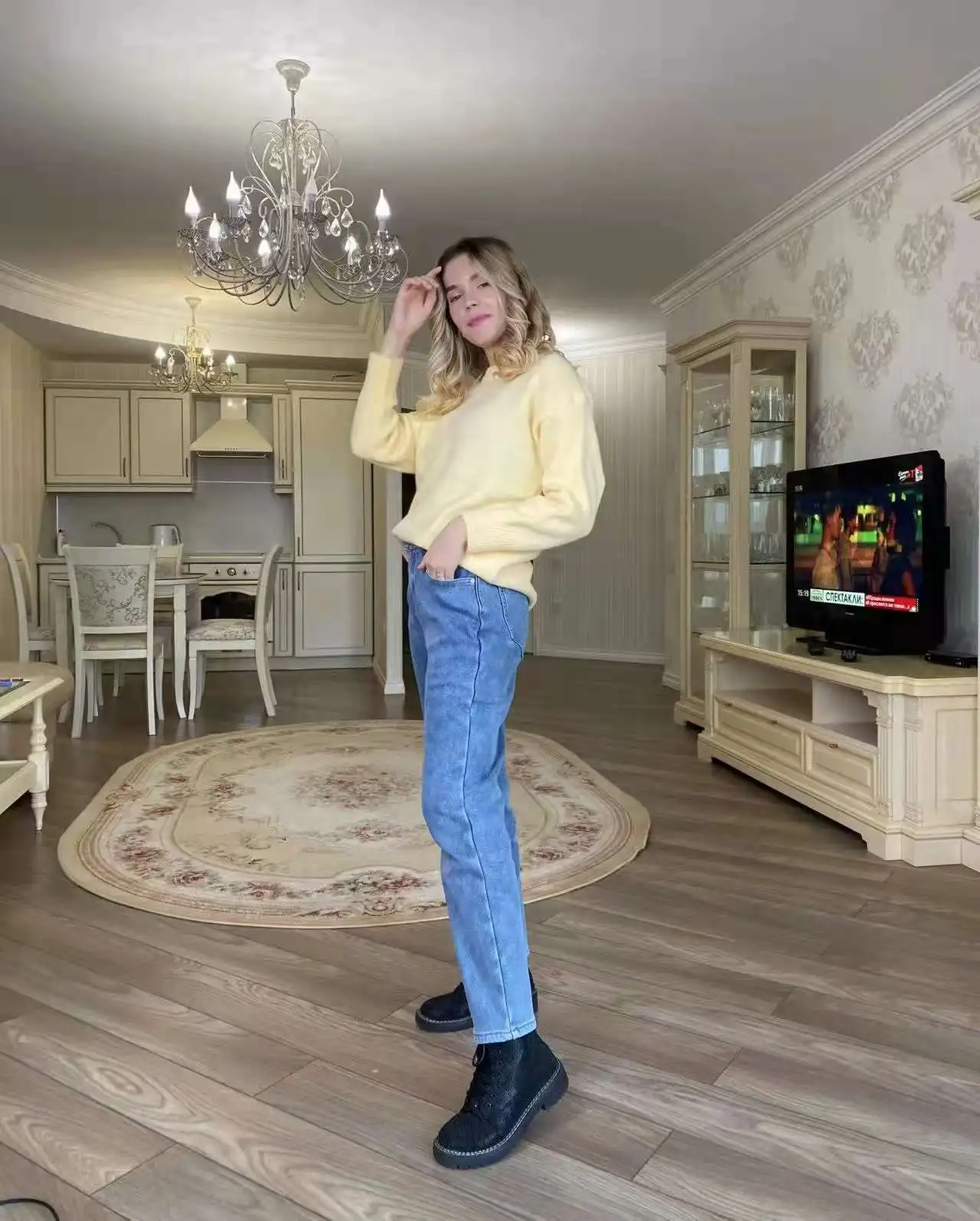 Winter Girls Jeans Women Soft High Waist Women'S Trousers Denim Loose Streetwear Woman Pants Femme Pantalon Mujer Thick Velvet