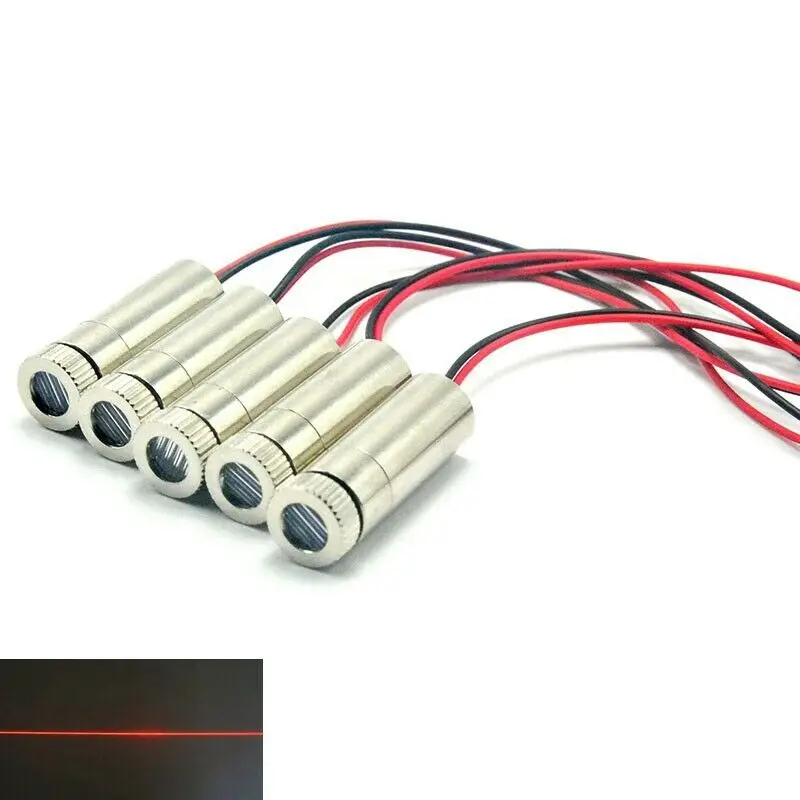 

5pcs Adjustable 650nm 10mw Red Laser Diode Module Line Beam Light 120 degrees