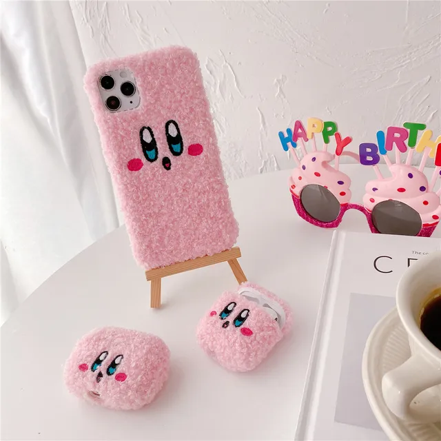 Kawaii Kirby Plush iPhone and Air pod Case 1