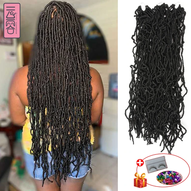 YunRong Nu Locs Crochet Hair 36 24 18 Inches Faux Locs Extension Synthetic Soft Goddess Braiding Dreadlocks Hair For Black Women