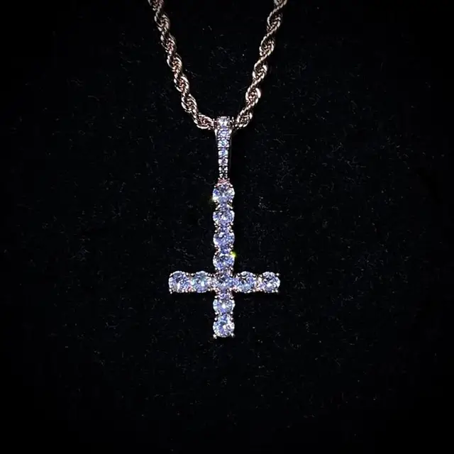Topgrillz New Upside Down Cross Pendant 