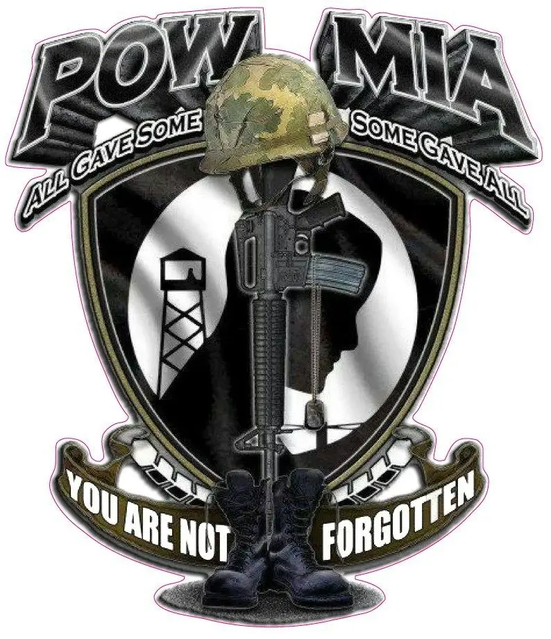 

POW MIA YOU ARE NOT FORGOTTEN Decal Suitable for SUV, RV, 4x4, moto, Window