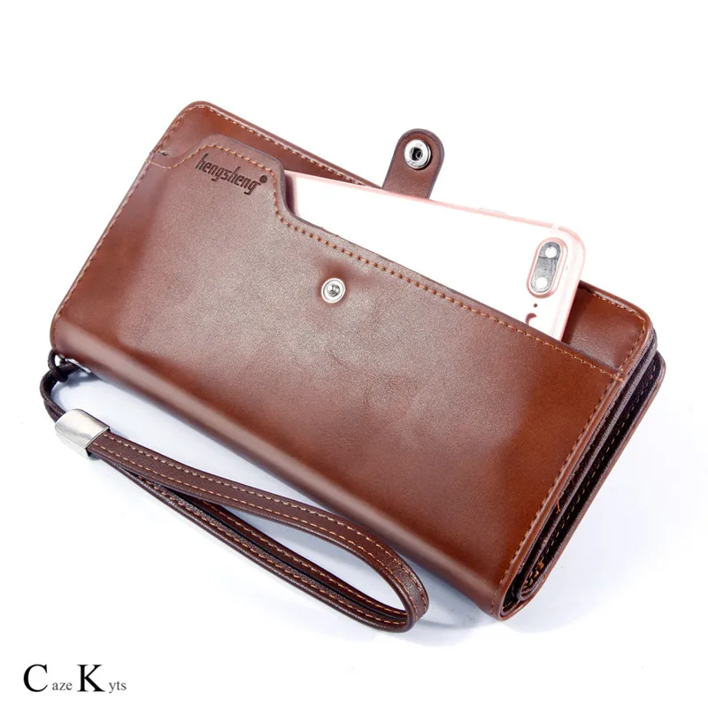 

Caze Kyts Men's clutch bag wallet men wallet men's long US dollar clip multi-function mobile phone bag zipper small handbag NEW