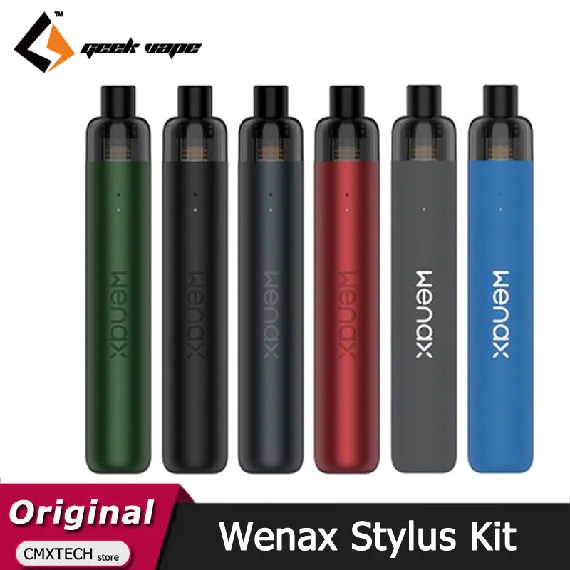GeekVape-Kit de vapeo Wenax Stylus Pod, batería de 1100mAh, Cartucho de 2ml con bobina G, vaporizador de Cigarrillo Electrónico de 1.2ohm