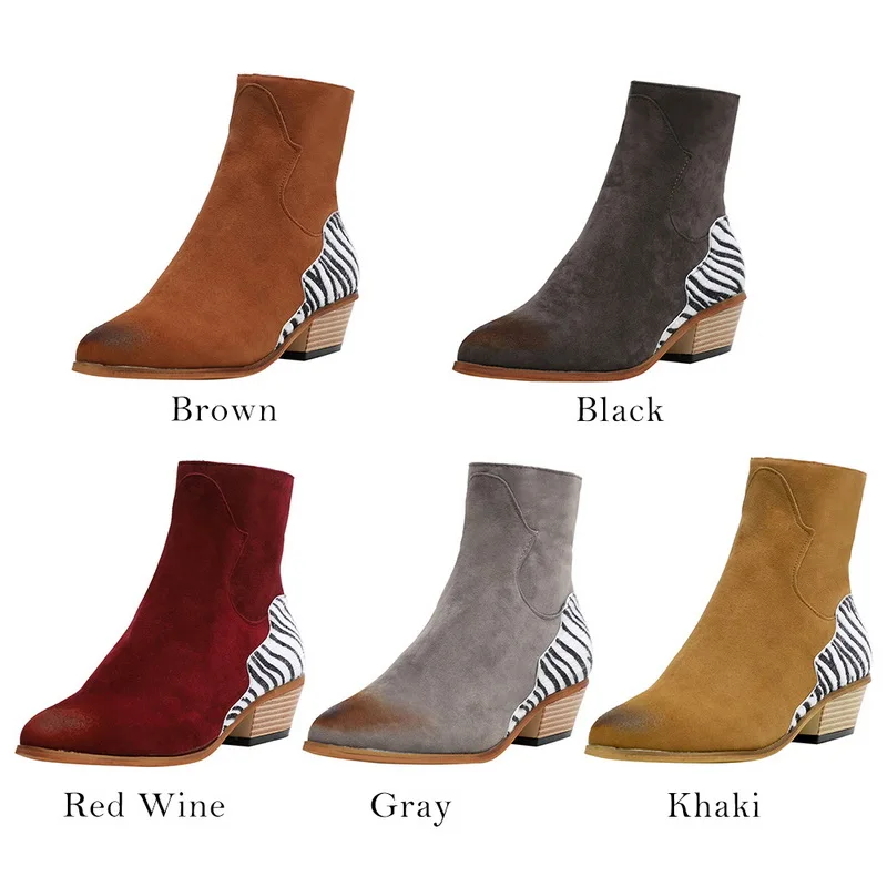 Oeak/; женские ботинки; пикантные леопардовые ботильоны с острым носком; женская обувь на молнии с узором зебры; ботинки на Плоском Каблуке; женская обувь