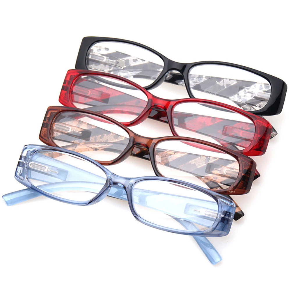 

's Reading Glasses Spring Hinge Design Square Frame Reader Fashion Men 's and Women Diopter 1.5 1.75 2.0