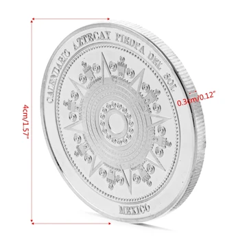 

Gold Plated Mayan Calendar Mexico Souvenir Commemorative Coin Collection Token