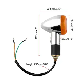 

2Pcs Bullet Motorcycle Front Rear Turn Signal Light Indicators Blinkers Amber E7CA