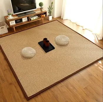 

Japanese Carpet Bamboo Weaving Area Rug Tea Table Mat Large Floor Carpet For Living Room Bedroom Home Decorative Tatami Balcony