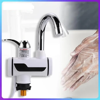 3000W EU Plug Instant Electric Water Heater Shower Digital Display 220V Kitchen Bathroom Tankless Hot Water Faucet Heater 1