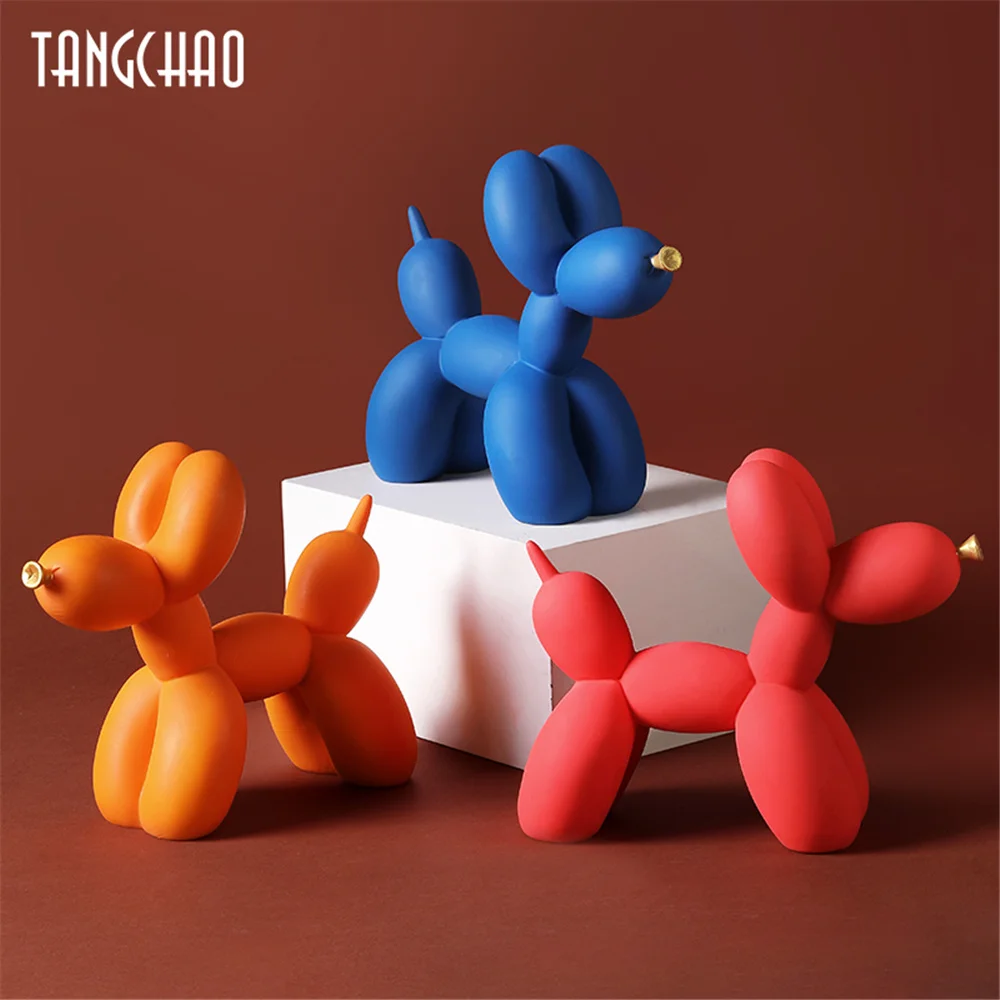 Balloon Dog Figurine Home Decor Nordic Modern Resin Animal Figurines