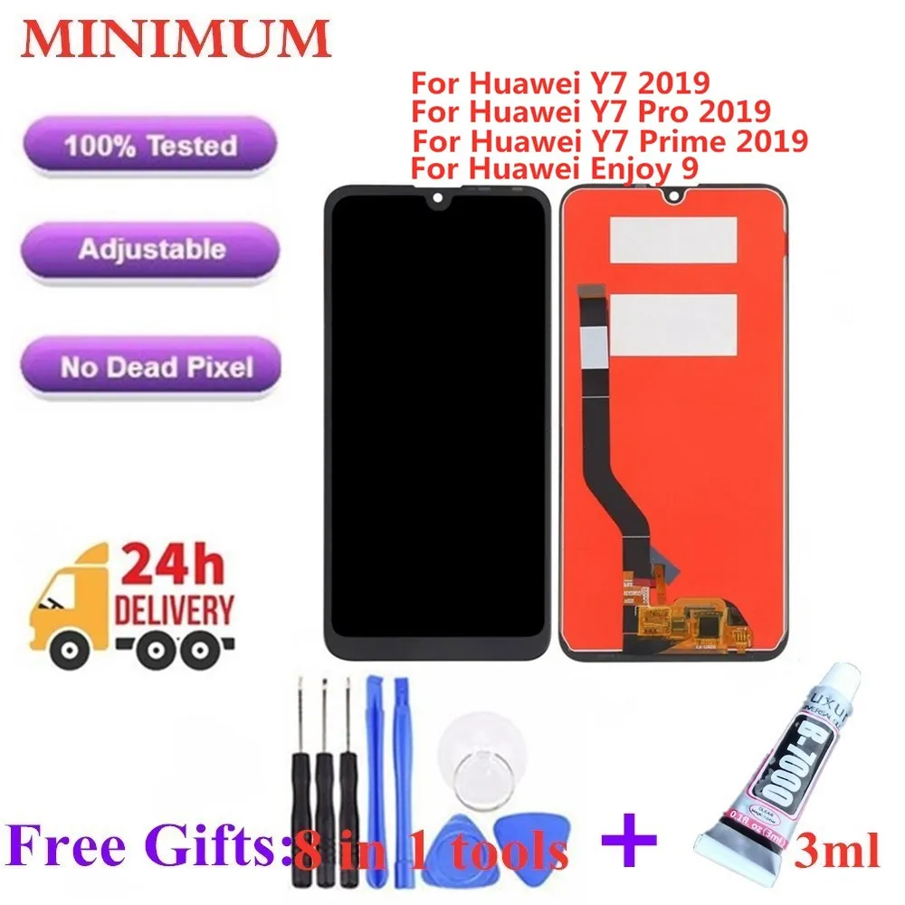 

For Huawei Y7 / Pro / Prime 2019 6.26" LCD Display Touch Screen Tested Digitizer For Huawei Enjoy 9 DUB-LX1 DUB-LX2 DUB-L22 LCDs